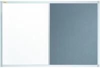 FRANKEN Wandtafel Kombitafel X-tra!Line Whiteboard/Filz 90x60cm grau