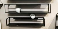 HAKU Wandregal H&auml;ngeregal, Wandboard, Set, rechteckig - aus Metall Schwarz -...