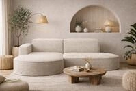 Kaiser M&ouml;bel Ecksofa Designer MODENA STUDIO L stoff Cord, Ecksofa, Cord Sofa,