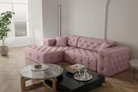 Fun M&ouml;bel Ecksofa Ecksofa Designersofa CHANTAL in Stoff Opera Velvet, Ottomane...