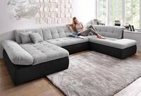 DOMO collection Wohnlandschaft MORIC 353x216x80 cm, mit viel Platz, U-Form,...