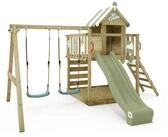 Wickey Spielturm Smart Candy &ndash; Kletterturm mit Rutsche, Kletterwand & Schaukel,