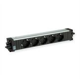 Bachmann STEP ALU 5xCEE7/3 GST18 Einbau-Tischsteckdosenleiste, 906.19145