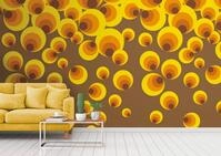living walls Fototapete Retrotapete 70er, glatt, matt, gemustert, neutral, (1...