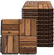 etc-shop Holzfliesen, Holzfliese Akazie 30 x 30 Klickfliesen Balkon...