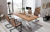SIT Esstisch Visby Teakholz Massivholztisch mit Sonnen-Design & Stern-Gestell,...