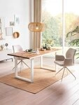 SalesFever Baumkantentisch Tisch mit Baumkante im Natur-Look, Metall triff...