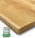 holz4home&reg; Esstischplatte Massivholz Eiche mit Baumkante I Massivholzplatte...