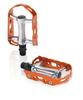 XLC Fahrradpedale MTB-Pedal Ultralight V Alu, ohne Reflektor orange