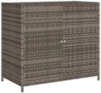vidaXL Garten-Ger&auml;teschrank NA Gartenschrank Grau 83x45x76 cm Polyrattan