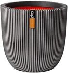 aplanta Blumentopf &Uuml;bertopf Kugel Groove anthrazit, 43x41 cm