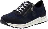 Sneaker RIEKER, Damen, Gr. 36, blau (nachtblau), Lederimitat, Textil, Schuhe Sneaker,