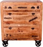 SIT Schuhschrank Messenien aus Mangoholz mit Rollen & 2 Klappen Platz f&uuml;r ca....