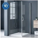 doporro Eckdusche Duschkabine 90x90cm Hebe und Senkmechanismus ESG mit Nano...