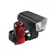 AXA Fahrradbeleuchtung Axa DWN 30 / DWN REAR Akku-Beleuchtungsset 30 Lux Schwarz -