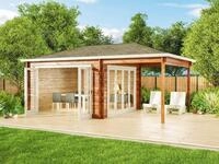 Alpholz Gartenhaus Holz Sunshine mit Schleppdach, BxT: 618x370 cm, in...