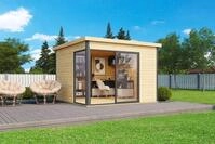 LASITA MAJA Gartenhaus Flachdach 3x3m Holz Domeo 1, BxT: 300x300 cm, ohne