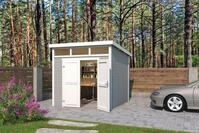 LASITA MAJA Gartenhaus Kibo 3, BxT: 250x275 cm, Blockbohlenhaus 28mm