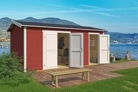 LASITA MAJA Gartenhaus Tuvalu XL, BxT: 540x331 cm, Blockbohlenhaus 28mm, 2-Raum