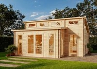Alpholz Gartenhaus Holz Lausitz Prima, BxT: 590x540 cm, in Naturbelassen mit...