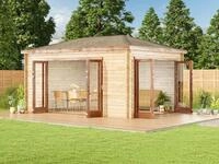 Alpholz Gartenhaus Holz Sunrise, BxT: 520x372 cm, in Naturbelassen mit 40mm