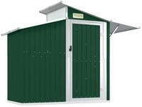 vidaXL Ger&auml;tehaus, Ger&auml;teschuppen Gr&uuml;n 270x130x208,5 cm Verzinkter Stahl