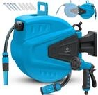 KESSER Gartenschlauch, Schlauchtrommel Wasser Schlauchaufroller + 2-Wege-Verteiler