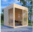 BERTILO Pavillon Modern Art 1, aus nordischer Fichte, kompletter Bausatz inkl. Dach