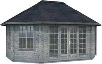 Palmako Gartenhaus Pavillon Hanna, BxT: 653x503 cm, grau