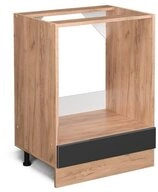 Vicco Herdumbauschrank R-Line, Anthrazit Hochglanz/Goldkraft Eiche, 60 cm ohne