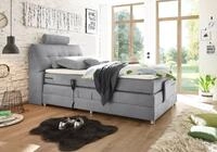 ED EXCITING DESIGN Boxspringbett Palermo, inkl. Motor, Topper, Kopfst&uuml;tze und