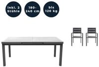 HOME DELUXE Garten-Essgruppe Sitzgruppe CALIDO MADERA, (inkl. 1 x Gartentisch &...