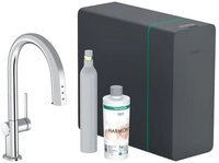 hansgrohe K&uuml;chenarmatur hansgrohe SodaSystem 210 Aqittura M91 Starter Set chrom