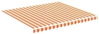 vidaXL Markise Markisenbespannung Gelb und Orange 4x3,5 m
