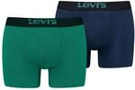 Boxershorts LEVI'S "LEVIS MEN OPT ILL BOXER BRIEF ORG CO 2P", Herren, Gr. S, gr&uuml;n