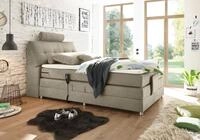 ED EXCITING DESIGN Boxspringbett Palermo, inkl. Motor, Topper, Kopfst&uuml;tze und