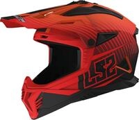 LS2 Motocrosshelm MX708 Fast II Duck Motocross Helm, Notfallsystem-polsterung...