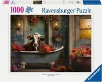Ravensburger Puzzle The cow in the bathtub, 1000 Puzzleteile, Made in Germany