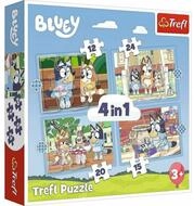 Moose Toys Puzzle Bluey 4in1 Puzzle 12/15/20/24 Teile, Puzzleteile
