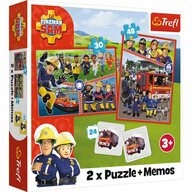 Trefl Puzzle 2 in 1 + Memo - Feuerwehrmann Sam, Puzzleteile
