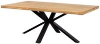 ELFO Esstisch SPYDER, B 200 x T 100 cm, Eichenholz massiv, Metallgestell