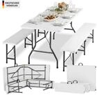 tectake Campingtisch Panja (1-St., 3 tlg), Kompakte Campinggarnitur zum