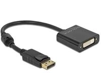 Delock DeLOCK Adapter DisplayPort 1.2 Stecker zu DVI Buchse 4K Aktiv schwarz