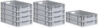 PROREGAL&reg; Stapelbox SparSet Eurobox NextGen Economy/geschlossen, Grau, 3-16...