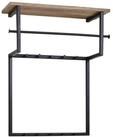 Wohnling Wandgarderobe WL6.452 Holz Metall 60 cm Garderobe mit Ablage Flur