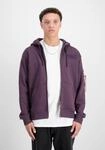 Hoodie ALPHA INDUSTRIES "Backprint Zip Hoodie", Herren, Gr. S, lila (plum),