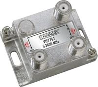 Schwaiger SAT-Verteiler VTF7762 531 (verteilt ein Signal auf zwei Teilnehmer),...