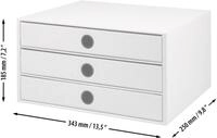 Organizer Schubladenbox Hazelnut 3 Sch&uuml;be A4
