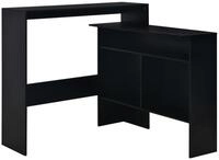 vidaXL Esstisch, Bartisch mit 2 Tischplatten Schwarz 130x40x120 cm