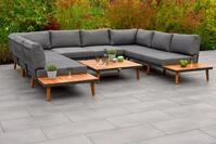 MERXX Garten-Essgruppe Akropolis, (Set, 24-tlg., Eckbank in U-Form, inkl....